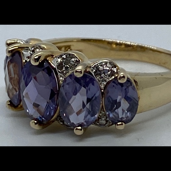 COPY - Mystic Blue Topaz & Diamonds 14K Gold Plat… - Picture 3 of 8